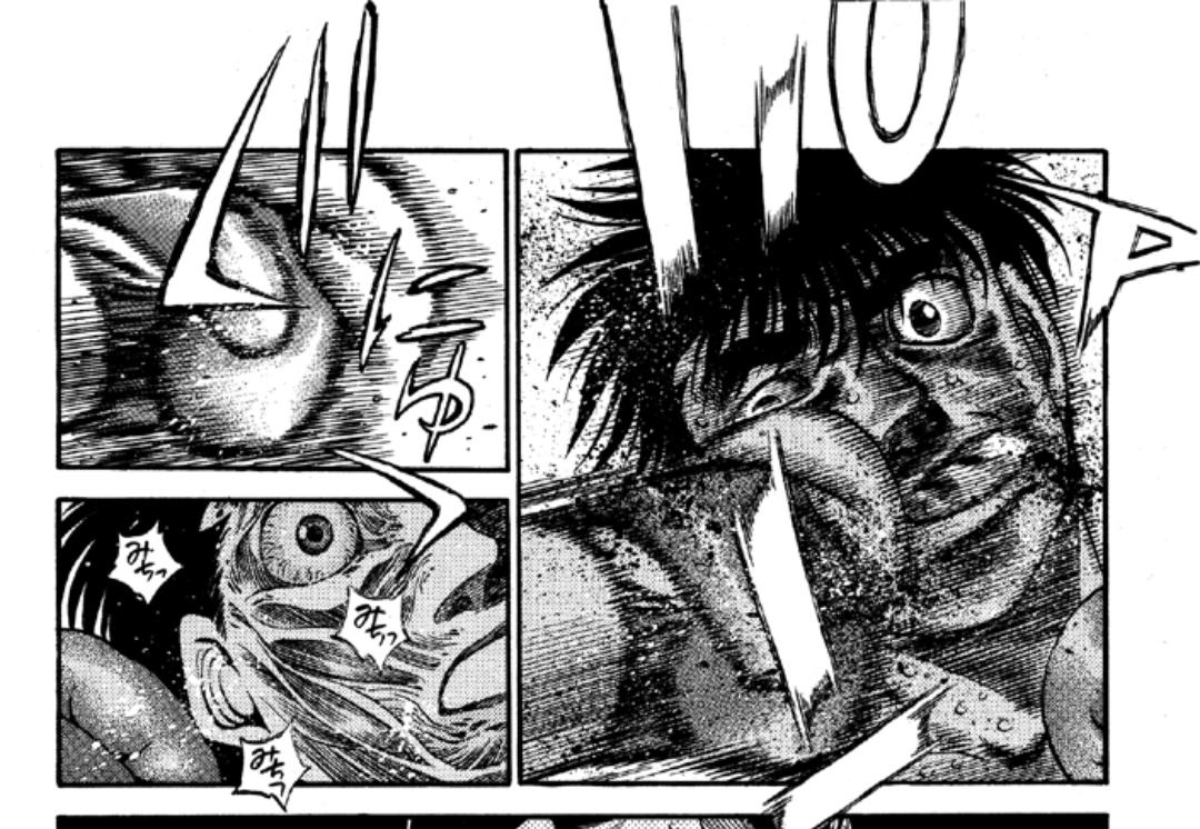 I feel like the Sawamura fight panels really don't get enough credit for how skin-crawlingly brutal they are, some of the shit there makes you think how ippo didn't retire sooner :